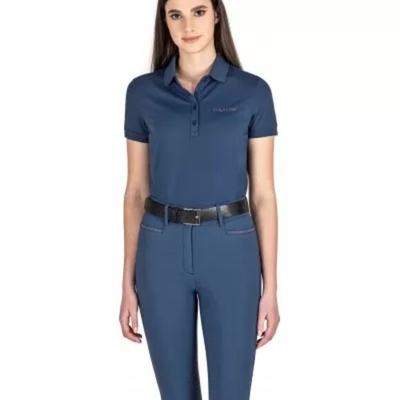 Pikeur Women's Dasha Polo Short Sleeve Equestrian Horse Vanilla Cream Size 38 - Picture 3 of 12